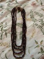 Antieke Granaat ketting met 14 karaat goud slot, Ophalen of Verzenden, Goud, Ketting, Met edelsteen