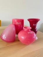 4 Dutz vazen, Huis en Inrichting, Ophalen of Verzenden, Zo goed als nieuw, Glas, Minder dan 50 cm