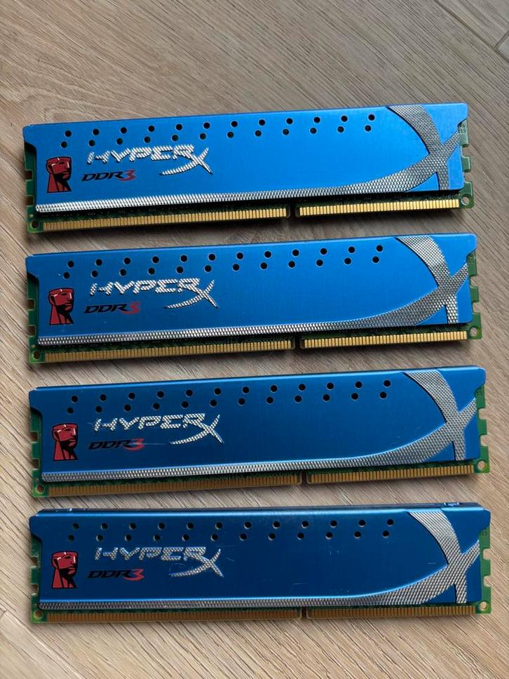 16GB (4x4GB) Kingston HyperX DDR3 1600MHz RAM, Computers en Software, RAM geheugen, Gebruikt, Desktop, 16 GB, DDR3, Ophalen of Verzenden