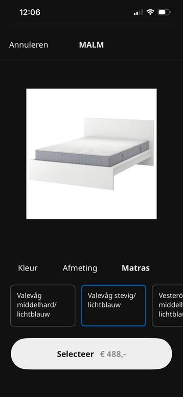 IKEA Malm bed + Valevag matras - afbeelding 5