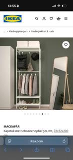 IKEA MACKAPÄR Kapstok met schoenenopberger, Ophalen, 50 tot 100 cm, Zo goed als nieuw, Met hangruimte