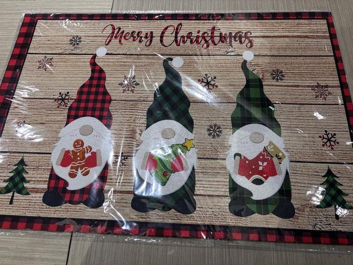 Kerstdeurmat met Kerstmannen - Nieuw!, Tuin en Terras, Deurmatten, Nieuw, Rubber, Droogloopmat, Schoonloopmat, Buiten, Verzenden