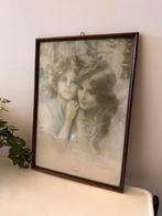 Prent in lijst “In Confidence”, Antiek en Kunst, Kunst | Tekeningen en Foto's, Ophalen of Verzenden