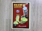 Vintage SIAM LAMBRETTA reclame bord Siambretta(geen emaille), Ophalen of Verzenden, Zo goed als nieuw, Reclamebord