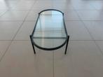 Ovale Salontafel Glas/Metaal, Huis en Inrichting, Tafels | Salontafels, Ophalen, 100 tot 150 cm, 50 tot 100 cm, Minder dan 50 cm