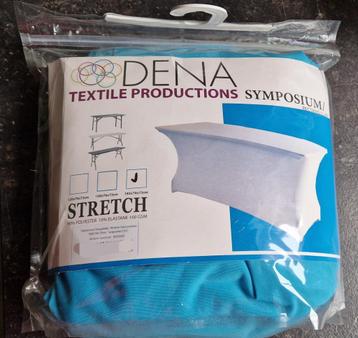 Turquoise tafelhoes rechthoek, stretch beschikbaar voor biedingen