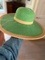 Hoed  dames  groot groen met beige, Ophalen, Zo goed als nieuw