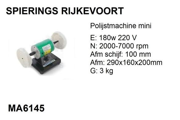 Polijstmachine 220 V mini Spierings machinehandel, Doe-het-zelf en Verbouw, Reinigingsmachines, Nieuw, Ophalen of Verzenden