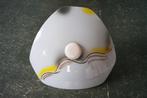 vintage jaren '60/'50 schaal plafondlamp/plafonnière glas k., Ophalen of Verzenden, Gebruikt, Glas, Vintage
