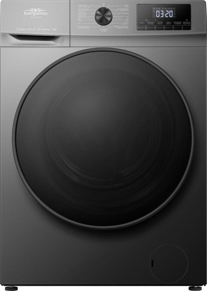Nieuwe Everglades EVWM91402AG Wasmachine Grijs 9KG A Klasse, Witgoed en Apparatuur, Wasmachines, Nieuw, Voorlader, 8 tot 10 kg