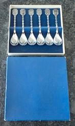 Gero Zilvium box met verzilverde Art nouveau koffielepels., Antiek en Kunst, Ophalen of Verzenden