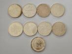 Complete serie zilveren 50 Gulden 1982-1998 (9 stuks), Ophalen of Verzenden, Koningin Beatrix, 50 gulden, Zilver