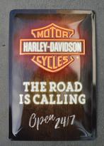 Harley-Davidson the road is calling bord - 20x30cm, Reclamebord, Nieuw, Ophalen of Verzenden, Nvt