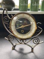 Vintage klok NUFA 1960 tafelklok mid-century messing krullen, Ophalen of Verzenden