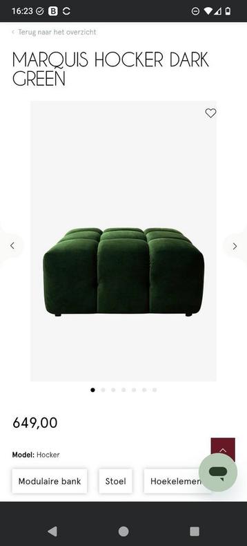 Sissy Boy Marquis Dark green - Hocker beschikbaar voor biedingen