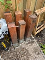 Paalhouder met Palen voor Veranda/Tuinproject, Doe-het-zelf en Verbouw, Hout en Planken, Gebruikt, 50 mm of meer, Balk, Ophalen