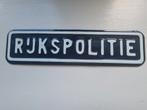 Zeldzaam metalen RIJKSPOLITIE bord., Ophalen of Verzenden