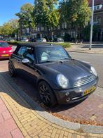 Mini 1.6 16V Cooper Cabrio 2005 Zwart, Auto's, Voorwielaandrijving, Zwart, 4 cilinders, Cabriolet