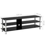 Tv-meubel 120x40x40 cm gehard glas zwart, Huis en Inrichting, Kasten | Televisiemeubels, Minder dan 100 cm, 25 tot 50 cm, 100 tot 150 cm