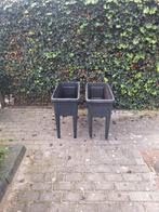 Zwarte en groene bloempotten, Tuin en Terras, Ophalen, Kunststof, Gebruikt, Minder dan 30 cm