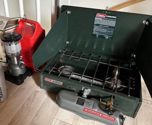 Coleman kampeerset: brander en lamp, Caravans en Kamperen, Kampeeraccessoires, Gebruikt, Ophalen