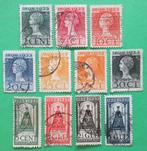NVPH 121 - 131 Regeringsjubileum Koningin Wilhelmina 1923 ge, Postzegels en Munten, Postzegels | Nederland, Verzenden, T/m 1940