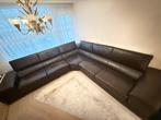 Bruin leren hoekbank 320x320 cm, Ophalen, Zo goed als nieuw