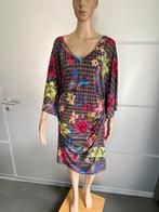 i498 mby M maat 40=M Ibiza-jurk jurkje blauw/geel/rood/zwart, Maat 38/40 (M), Blauw, Ophalen of Verzenden, Knielengte