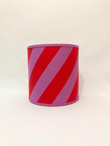 Lampenkap violet rood brede streep D25 H25,5 beschikbaar voor biedingen