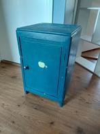 Nachtkastje kastje blauw, Huis en Inrichting, Slaapkamer | Nachtkastjes, Ophalen, Gebruikt, Minder dan 45 cm, 55 tot 70 cm