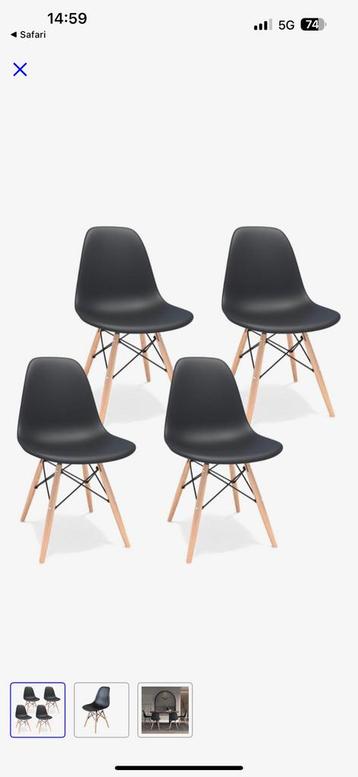 ‼️ Eetkamerstoelen (hoog) 4x complete set (weinig gebruikt)
