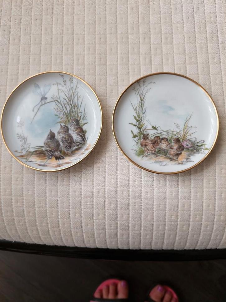 Kaiser Porselein Wandbordjes - Vogels, Antiek en Kunst, Antiek | Wandborden en Tegels, Ophalen of Verzenden
