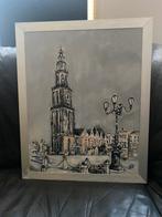 Schilderij groningen 45x50cm, Antiek en Kunst, Ophalen