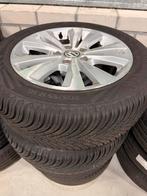 4 All Season Banden op Lichtmetalen Velgen - Volkswagen, Gebruikt, 16 inch, Banden en Velgen, All Season