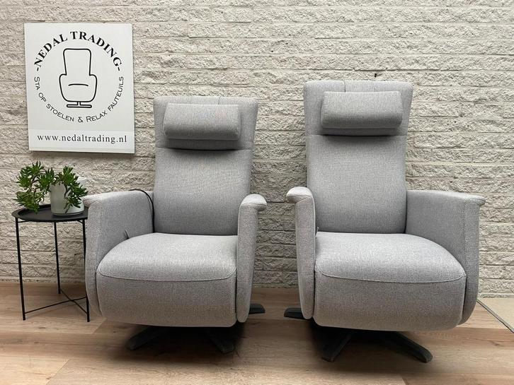 Top!Set Ptrominent relax fauteuils manueel verstelbaar stoel, Huis en Inrichting, Fauteuils, Zo goed als nieuw, Leer, Stof, 50 tot 75 cm