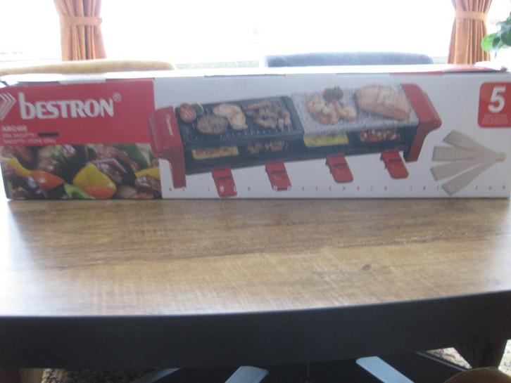 Bestron Raclette Grilplaat Arg 400 ( 4 pers) nieuw in doos, Witgoed en Apparatuur, Grillplaten, Nieuw, Steengrill, Ophalen of Verzenden