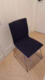 4 donkerblauwe Volfgang eetkamerstoelen, Ophalen, Gebruikt, Blauw, Vier