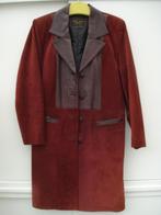 Bordeau rode dames jas, suéde met leer Gevoerd 36-38, Ophalen of Verzenden, Zo goed als nieuw, Maat 36 (S), Overige kleuren