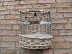 Rieten (hang) mand, voor bv. plantje. Voor buiten., Ophalen of Verzenden, Gebruikt