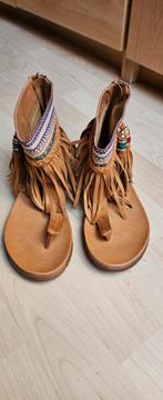 Ibiza boho indianen franjer sandalen 37, Kleding | Dames, Ophalen of Verzenden, Zo goed als nieuw, Sandalen of Muiltjes