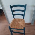 Stoelen 4 stuks, Riet of Rotan, Gebruikt, Blauw, Vier