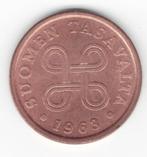 25-693 Finland 5 penni 1963, Verzenden, Overige landen, Losse munt