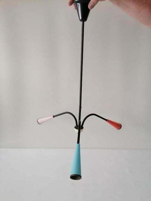 fifties rockabilly tripod hanglamp aan statief igst, Antiek en Kunst, Antiek | Lampen, Verzenden