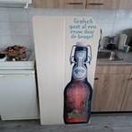 Groot kartonnen grolschbier-beugelfles reclame display 90's., Ophalen