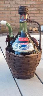 UNIEKE MAND FLES MET RODE CHIANTI WIJN V. RICCARDO & FIGLI ., Ophalen of Verzenden, Zo goed als nieuw, Frankrijk, Rode wijn