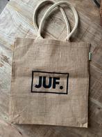 Jute tas Juf, Ophalen of Verzenden, Zo goed als nieuw, Bruin, Shopper