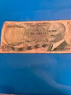 10 Turkse Lirasi, Postzegels en Munten, Bankbiljetten | Europa | Niet-Eurobiljetten, Ophalen of Verzenden, Overige landen, Los biljet