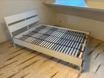 IKEA bed Trysil 140x200 incl. lattenbodems, Huis en Inrichting, Slaapkamer | Bedden, 140 cm, Wit, Zo goed als nieuw, Hout