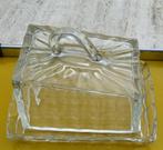 Super mooie Art Deco Hoekige Kaasstolp Blank Glas, Antiek en Kunst, Antiek | Servies los, Ophalen of Verzenden