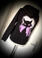 Sweater EMP by Large Hoodie trui vest Mt XL kat poes zwart, Verzenden, Zwart, Maat 46/48 (XL) of groter, Zo goed als nieuw
